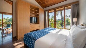 Ropa de cama de alta calidad y minibar