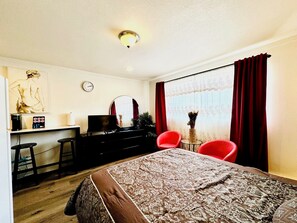1 bedroom, iron/ironing board, travel crib, free WiFi