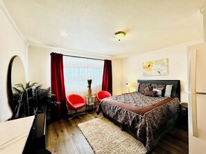 1 bedroom, iron/ironing board, travel crib, free WiFi