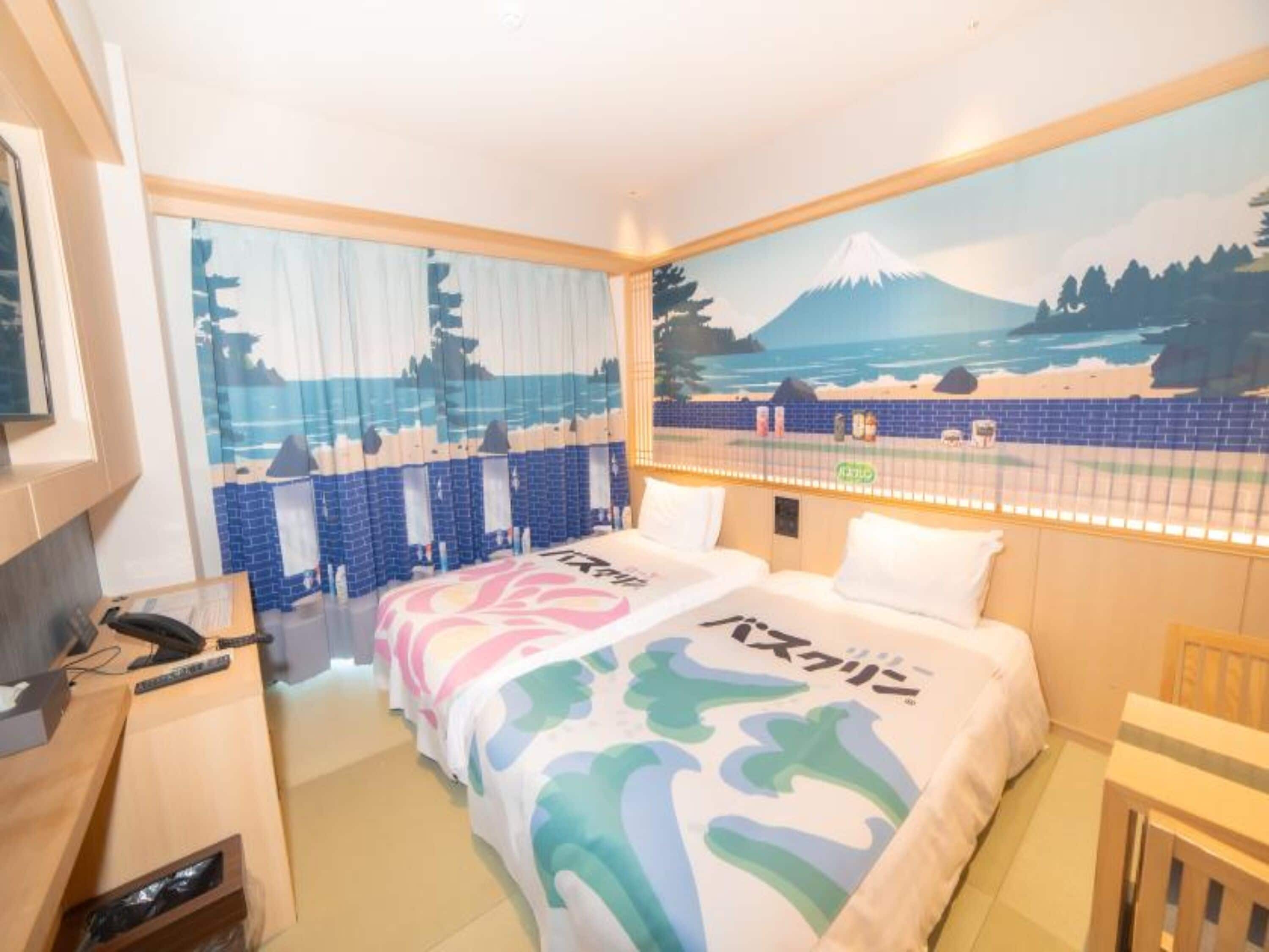 Camera con 2 letti singoli, non fumatori (Japanese Bathing Specialist Room) | Copriletto in piuma, una cassaforte in camera, tende oscuranti