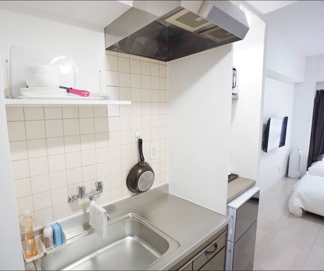 都會雙床房 | 私人小型廚房 | 電冰箱、微波爐、爐台、電熱水壺