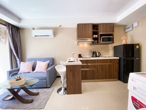 Comfort appartement | 1 slaapkamer, een kluis op de kamer, verduisterende gordijnen