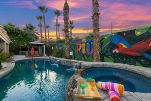 A heated pool