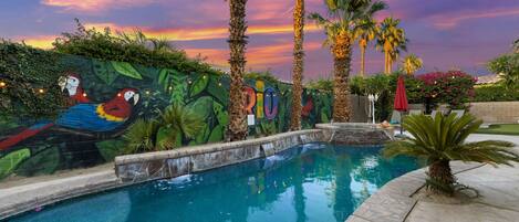 A heated pool
