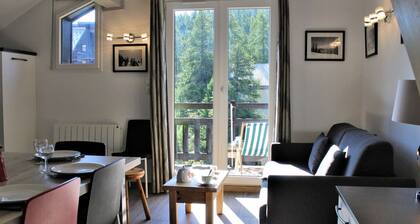 Renovated studio, mezzanine, 6 pers, balcony, near ski lift