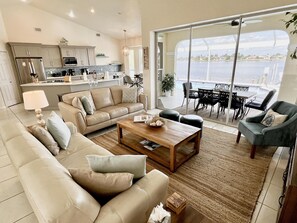 Smart TV, table football, books, stereo