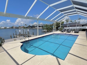 A heated pool
