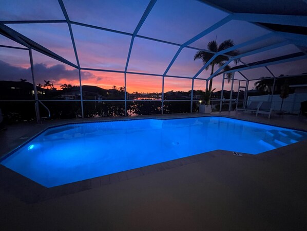 A heated pool