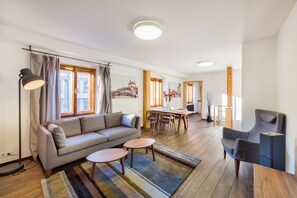 Modern Apartment in 15th Century Building | Living area | TV
