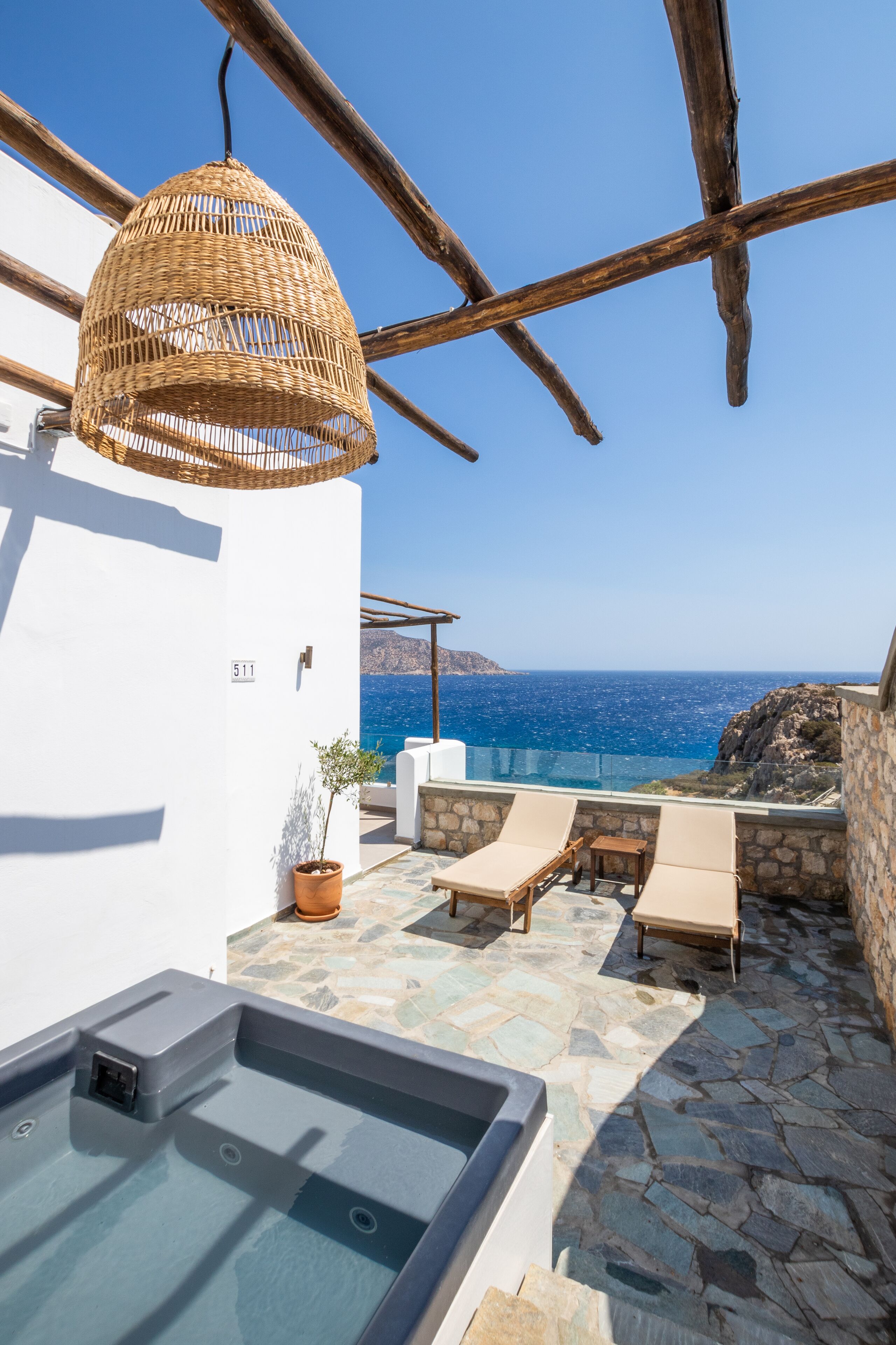 Executive Suite, Jetted Tub, Sea View | Terrace/patio