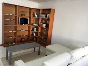 Una televisión de pantalla plana