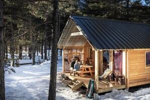 Familie chalet | Terras