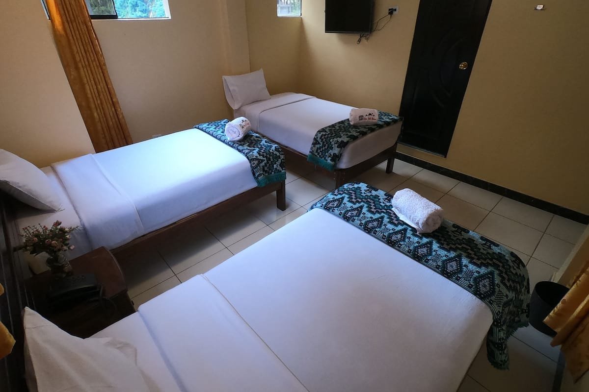 Habitación triple básica, 3 camas individuales | Wifi gratis y ropa de cama