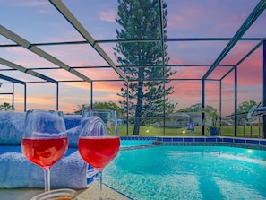 Outdoor pool, a heated pool