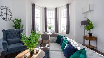 Deluxe Apartment, 1 Double Bed with Sofa bed | Living area | 42-inch LED TV with digital channels, TV