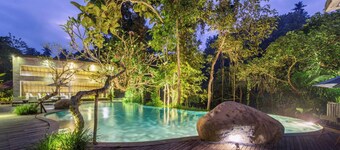 A Balinese Resort Surrounded with Lush Greenery with Stunning View