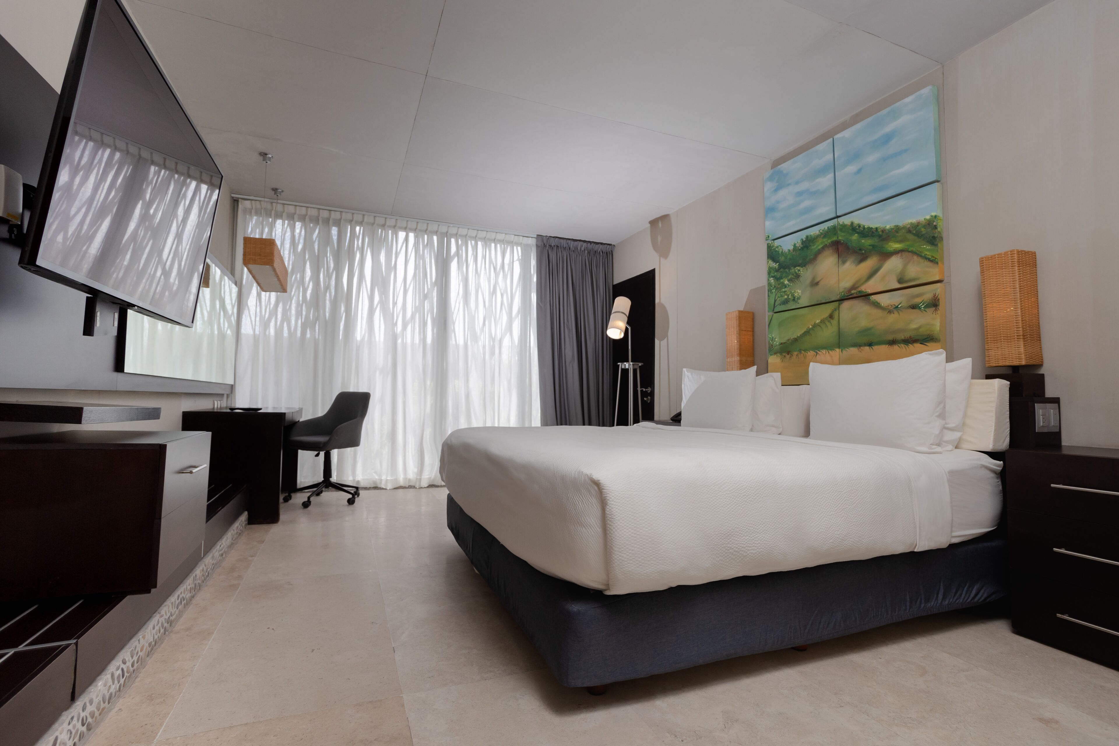 room, 1 king bed, pool view | premium bedding, down duvets, select comfort beds, in-room safe