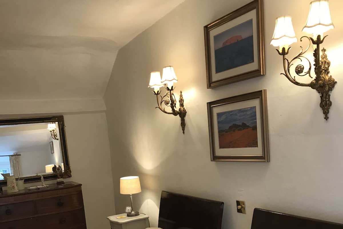 Traditionele Twin kamer, gedeelde badkamer, uitzicht op tuin (Dominic's Room)