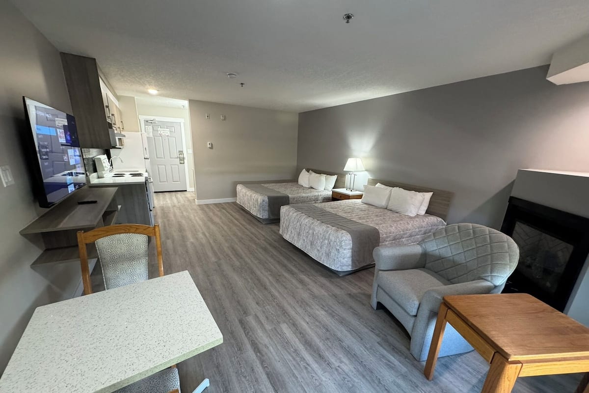 Standard Room, 2 Queen Beds | Desk, laptop workspace, soundproofing, WiFi (free)