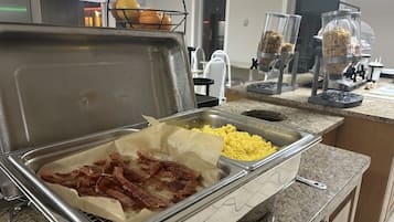 Free daily self-service breakfast 