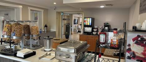 Free daily self-serve breakfast