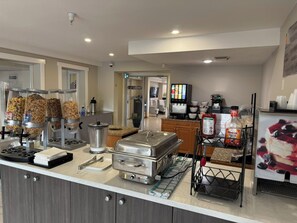 Free daily self-serve breakfast