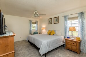 2 bedrooms, desk, iron/ironing board, travel crib