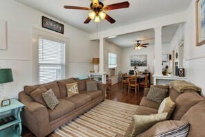 Standard House, 3 Bedrooms, Kitchen, Beachside | Living area | Flat-screen TV