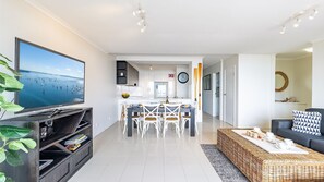 Living area - The Crest  7  6-8 Tomaree RD Stunning unit with Spectacular Water Views (Shoal Bay)