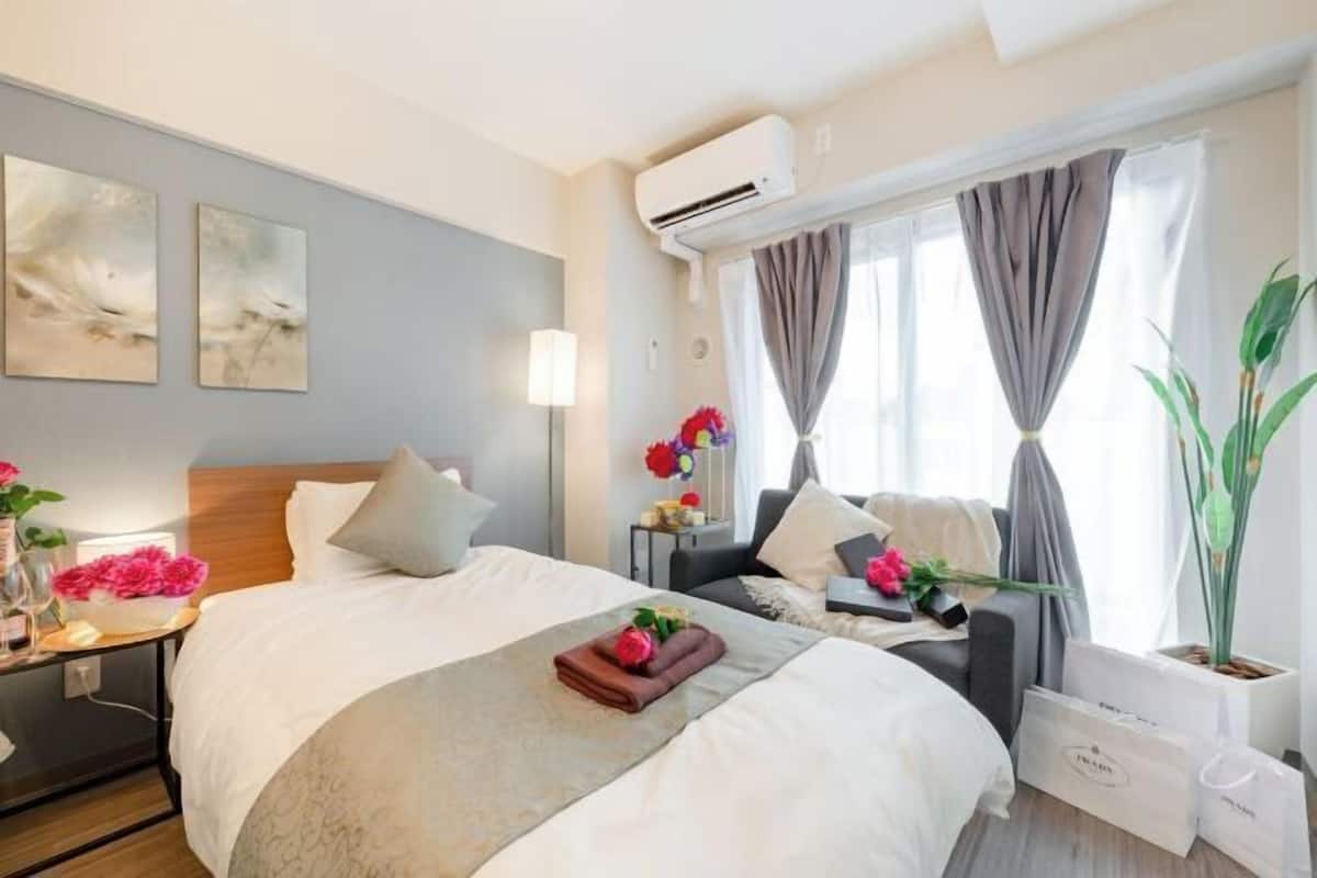 1 bedroom, blackout curtains, iron/ironing board, free WiFi