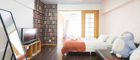 1 bedroom, blackout curtains, WiFi, bed sheets