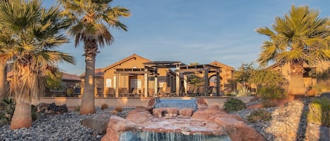 A heated pool