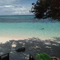 Plage privée, sable blanc