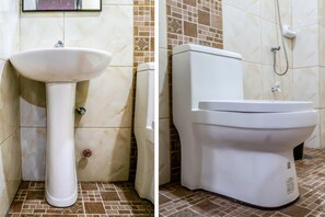 Douche, serviettes fournies