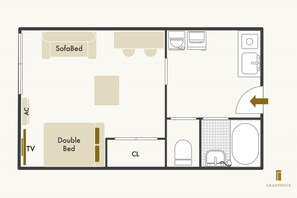 Apartment, 1 Bedroom | Floor plan