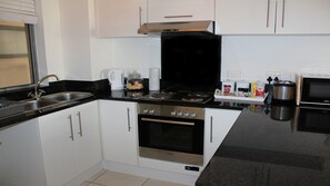 Appartement, 1 chambre | Cuisine privée | Grand réfrigérateur, micro-ondes, four, plaque de cuisson