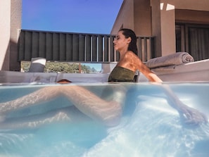 Suíte estúdio premium, banheira de imersão (Outdoor Jacuzzi) | Roupas de cama de algodão egípcio, roupas de cama premium