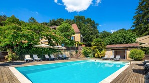 A heated pool