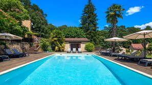 A heated pool