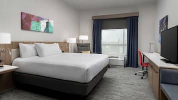 In-room safe, desk, laptop workspace, blackout drapes