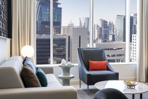 In-room safe, individually decorated, individually furnished, desk - Aleph Doha Residences, Curio Collection by Hilton (Doha)