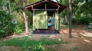 Outdoor treatment areas, body treatments, Ayurvedic treatments, massages