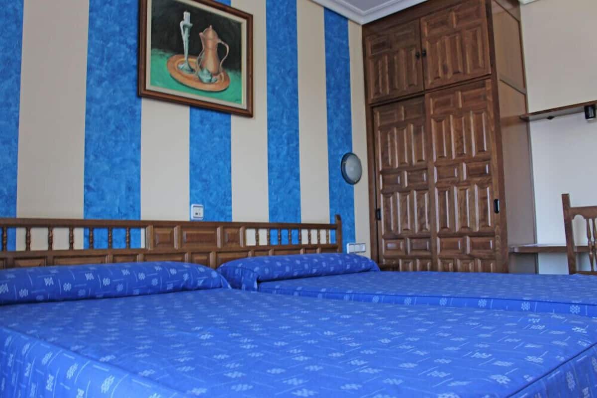 Memory foam beds, in-room safe, desk, blackout drapes