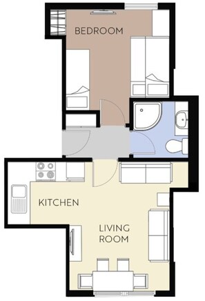 Apartment (1 Bedroom) | Grundriss