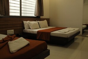 Iron/ironing board, bed sheets - Hotel Sai Gold Inn (Rahata)