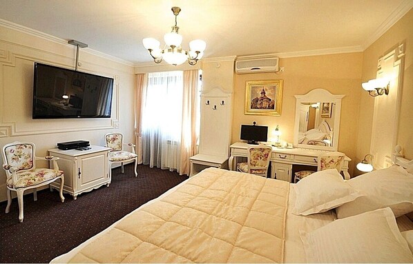 Luksus-dobbeltværelse (5*) | Premium-sengetøj, dundyner, senge med madrasser af memory foam