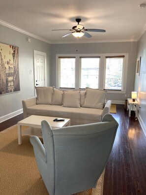 Smart TV, fireplace, books, stereo - Museum Dist - Sunny 2Br/2Ba king bed FREE park (Houston)