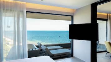 1 Bedroom Oceanview Residences | Biancheria da letto di alta qualità, minibar, cassaforte in camera