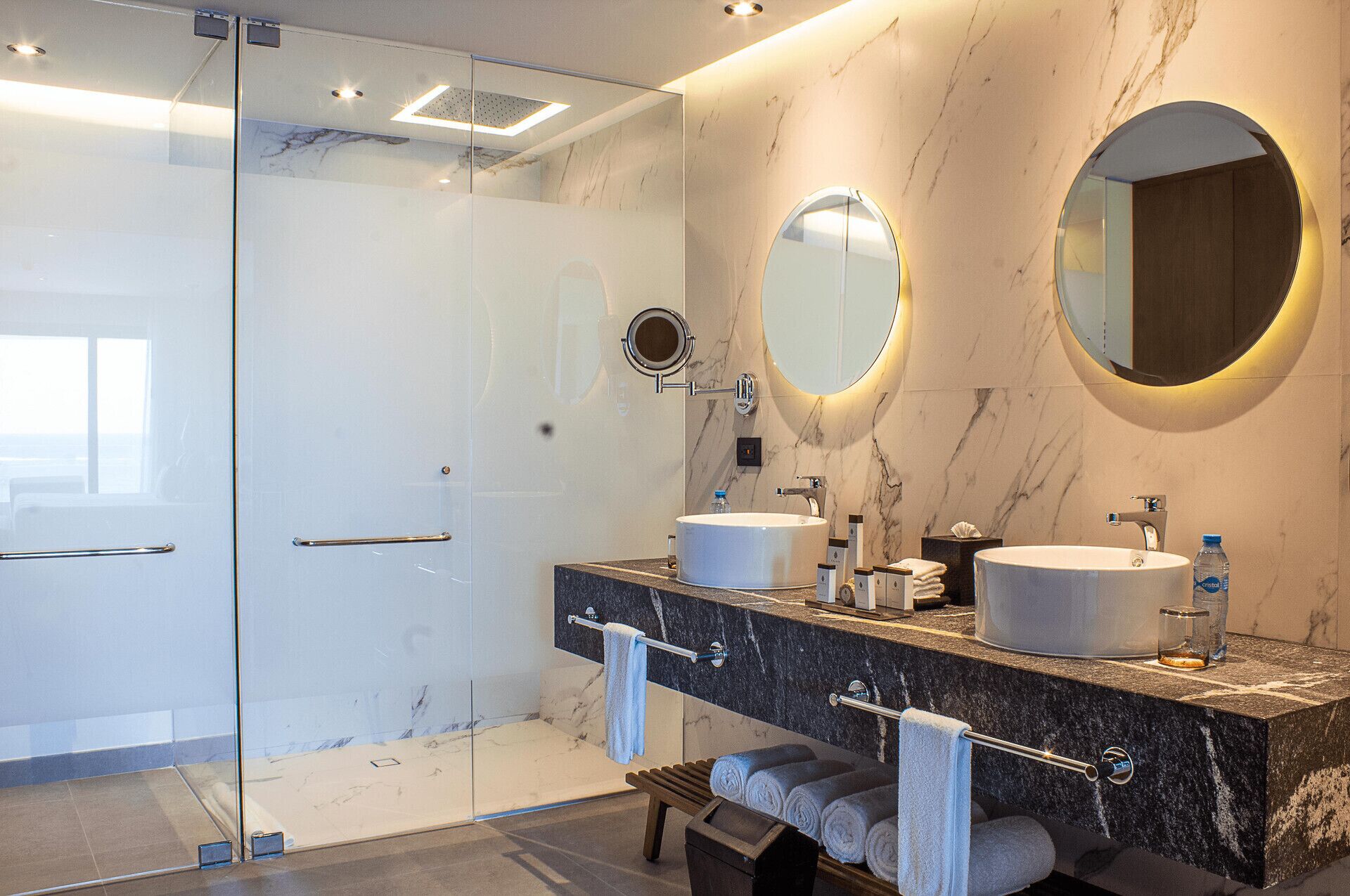 Bathroom | Shower, free toiletries, hair dryer, towels