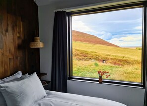 1 slaapkamer, een bureau, een laptopwerkplek, verduisterende gordijnen